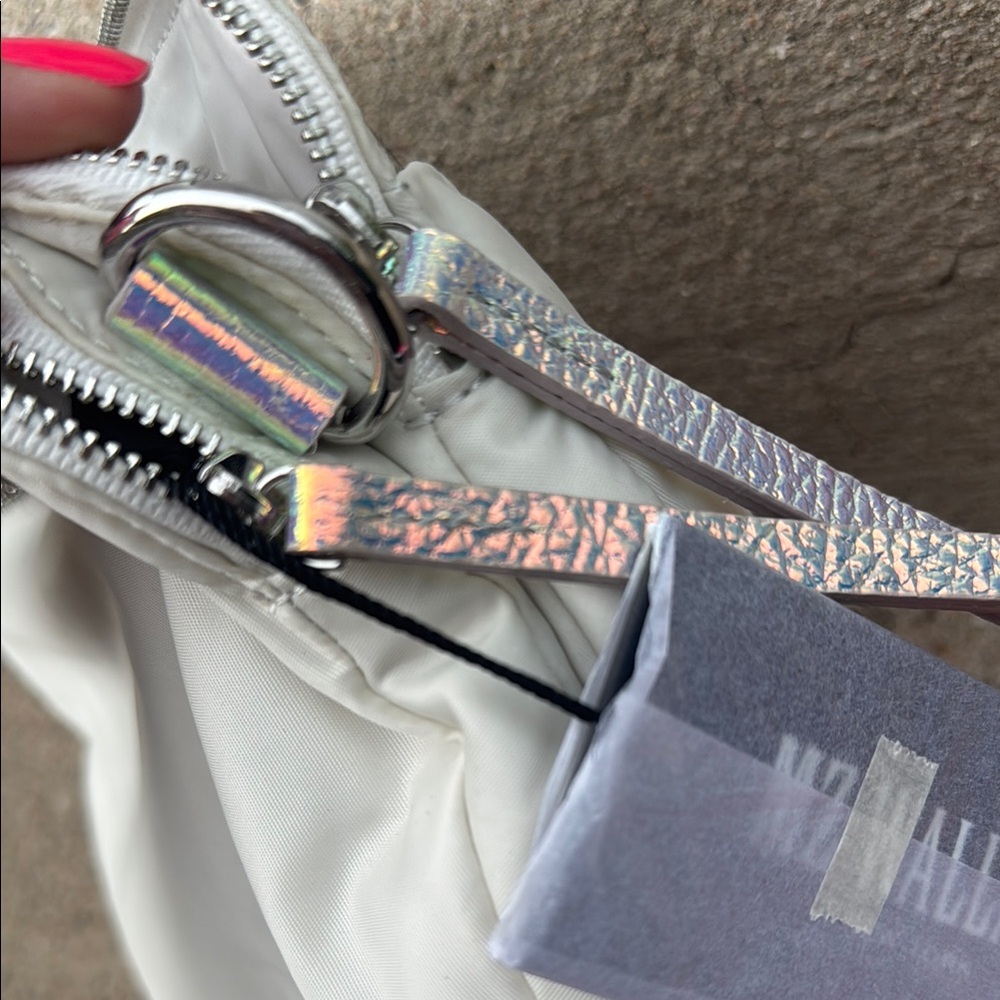MZ Wallace White Crossbody Bag with Pink Strap - Picture 6 of 8